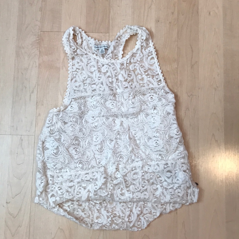 Off white lace tank